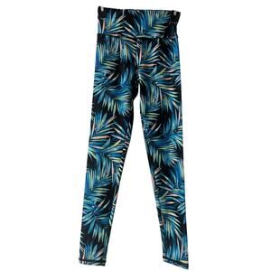 🍷NWT forever 21 high waisted tropical printed yoga athletic pants size xs